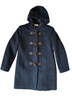 L.L.Bean Womens Size 12/14 ? Coat Bellandi Navy Hooded Duffel Insulated Coat